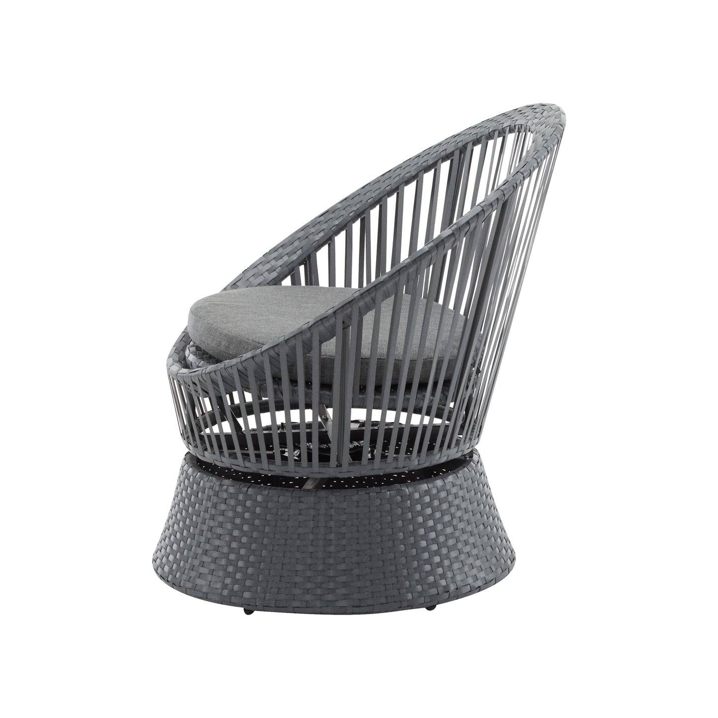 Modern Swivel Wicker Lounge Chair With Round Design