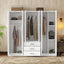 6 Doors Wardrobe Storage For Bedroom, With Big Drawers