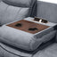 Zubaida - Two Tone Recliner Sofa With USB Port Drop Down Table