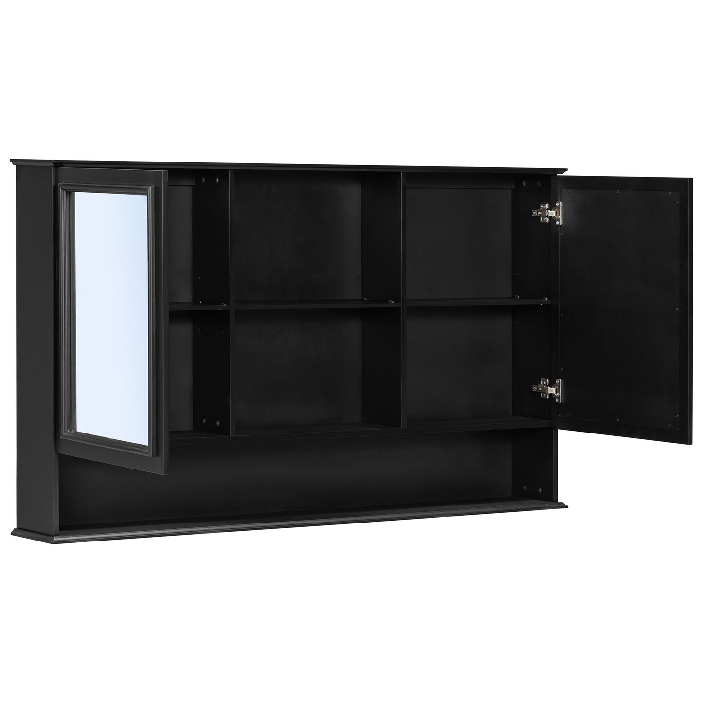 Double Sink Bathroom Vanity Set With Wall Mount Mirror Cabinet