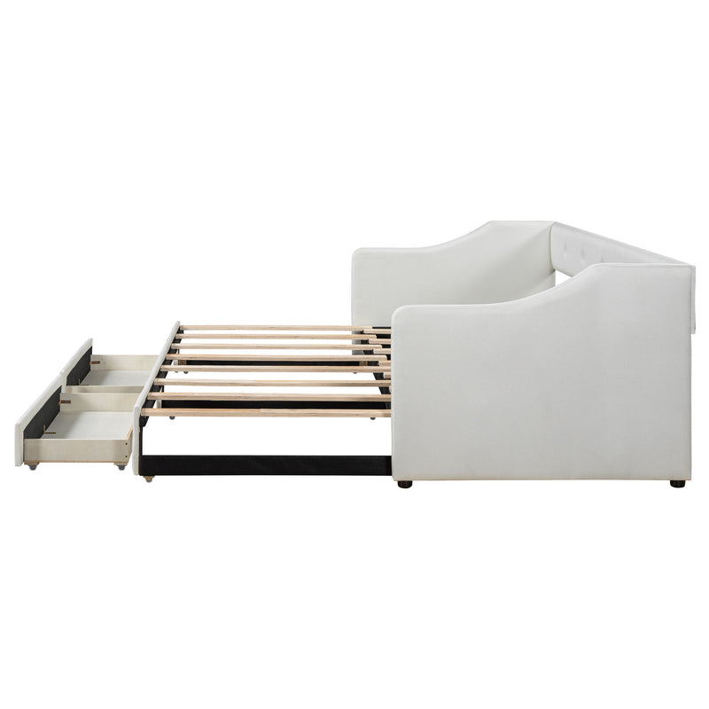 Upholstered Daybed With 2 Drawers