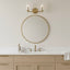 Regal - Double Light Vanity With Clear Ribbed Satin - Antique Brass / Clear