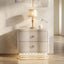 Flora - 2 Drawer Nightstand With LED - Champagne