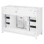 Bathroom Vanity Cabinet Only, 6 Soft Close Drawers & Double Doors - White