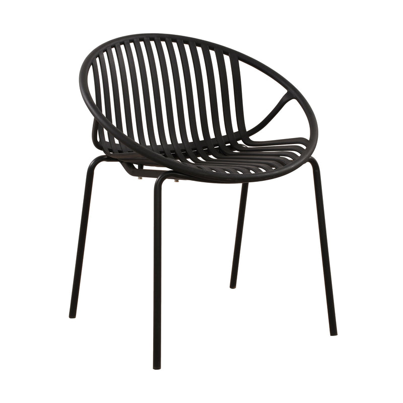 7 Piece Outdoor Modern Dining Set With Stackable Chairs