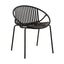 Stackable Outdoor Chairs With Breathable Plastic Backrest (Set of 2)