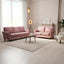Loveseat Sofa With Nailhead Detail & Turned Legs, 2 Seater Upholstered Couch