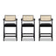Milan - Modern Webbing Back Stool With Arms (Set of 3)