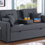 Cody II - Convertible Sleeper Loveseat With Cup Holder, Charging Ports and Pocket - Dark Gray