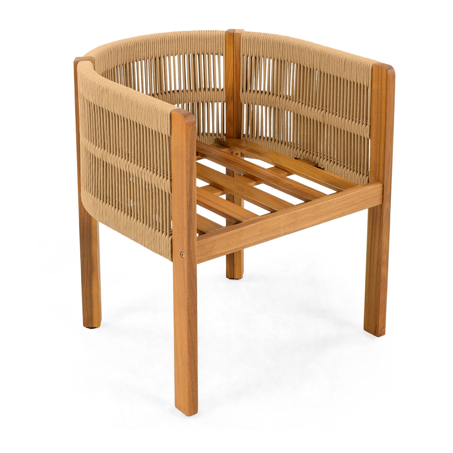 Outdoor Dining Set & Table And Rope Chairs