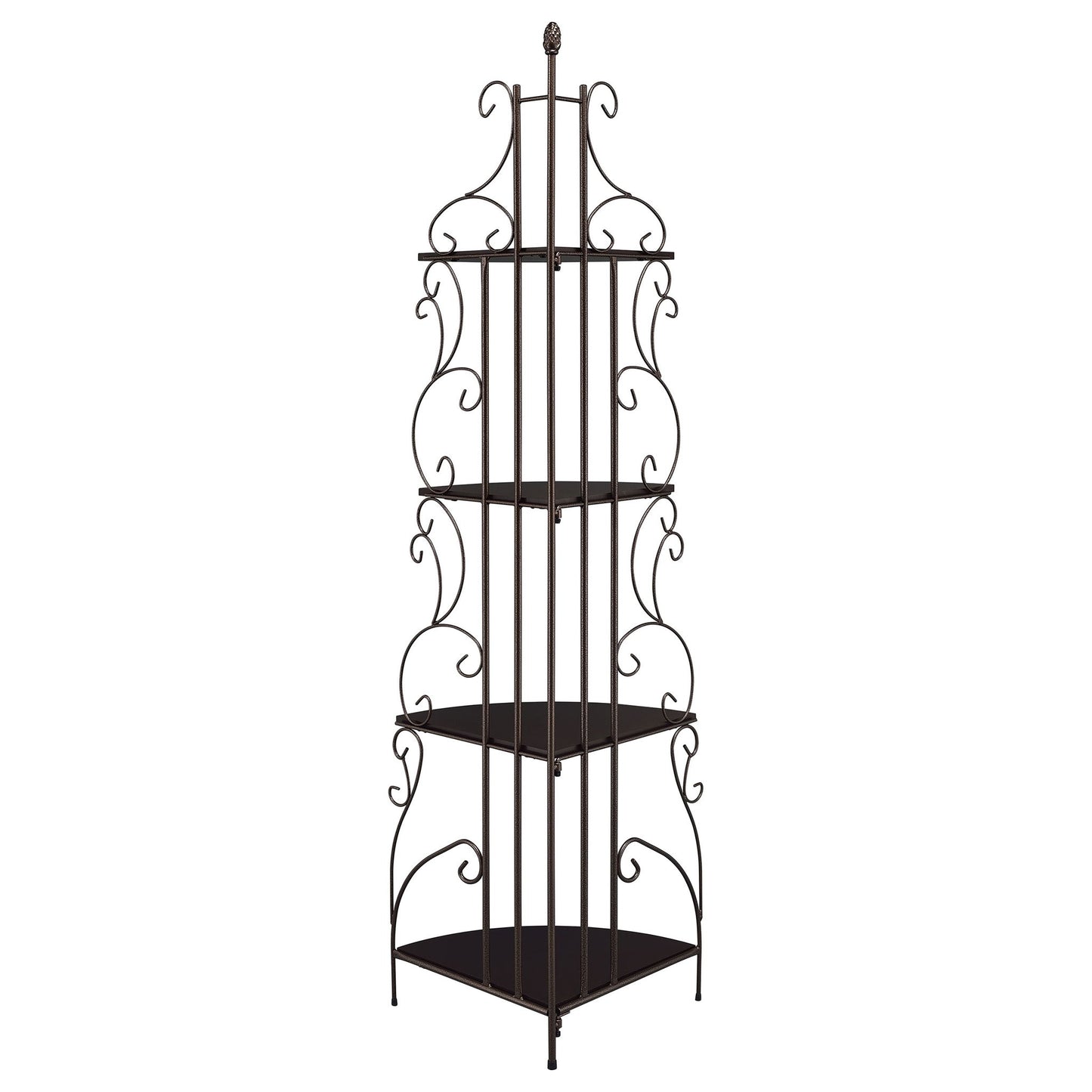 4 Shelf Corner Bookcase - Cappuccino