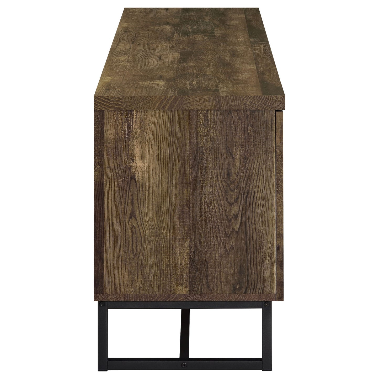 Chase - 2 Door Console With Herringbone Design - Oak