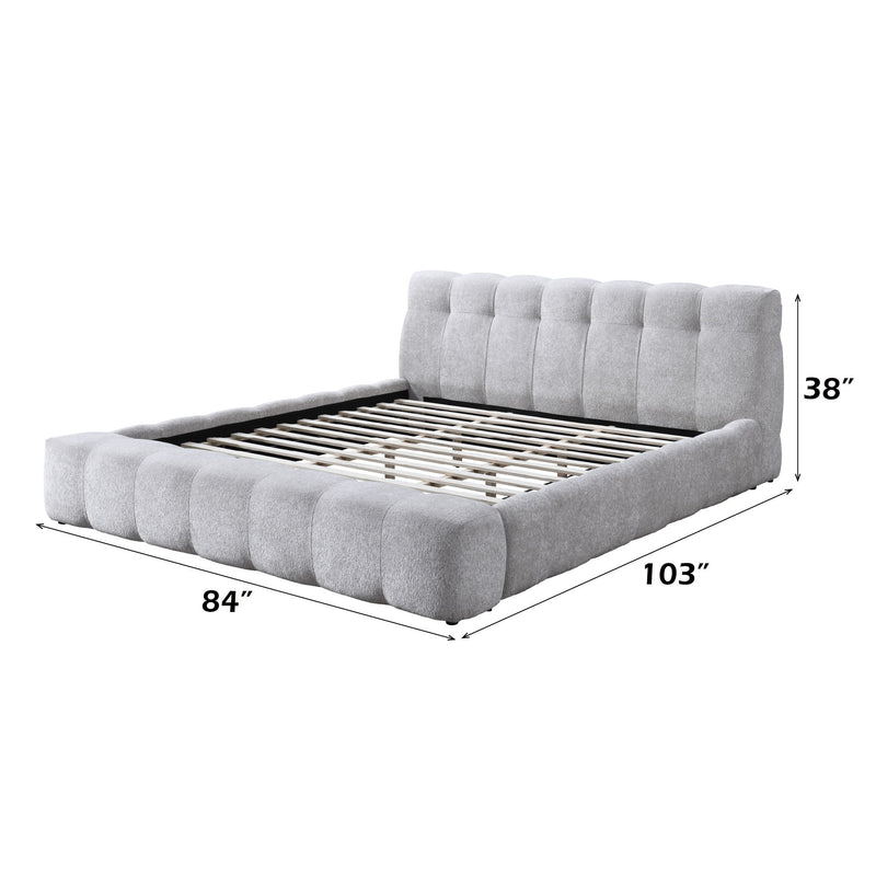 Hannah - Eastern King Bed - Gray
