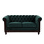 Chesterfield Loveseat Sofa, 2 Person Rolled Arm Upholstered Couch