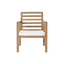 Outdoor Acacia Wood Club Chairs, 2 Pieces Set - Natural Stained / White
