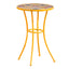 Outdoor Side Table With Tile Mosaic Table Top - Yellow