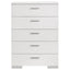 August - 6 Piece Queen Panel Bedroom Set With LED Lighting - White