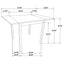 Dining Table With Drop Extension Leaf Table With Foldable Ends For Compact Spaces - Brown