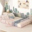 Metal Floor Bed Frame With Fence And Door