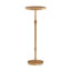 Morven - Adjustable Height Accent Table With Round Top - Antique Brass