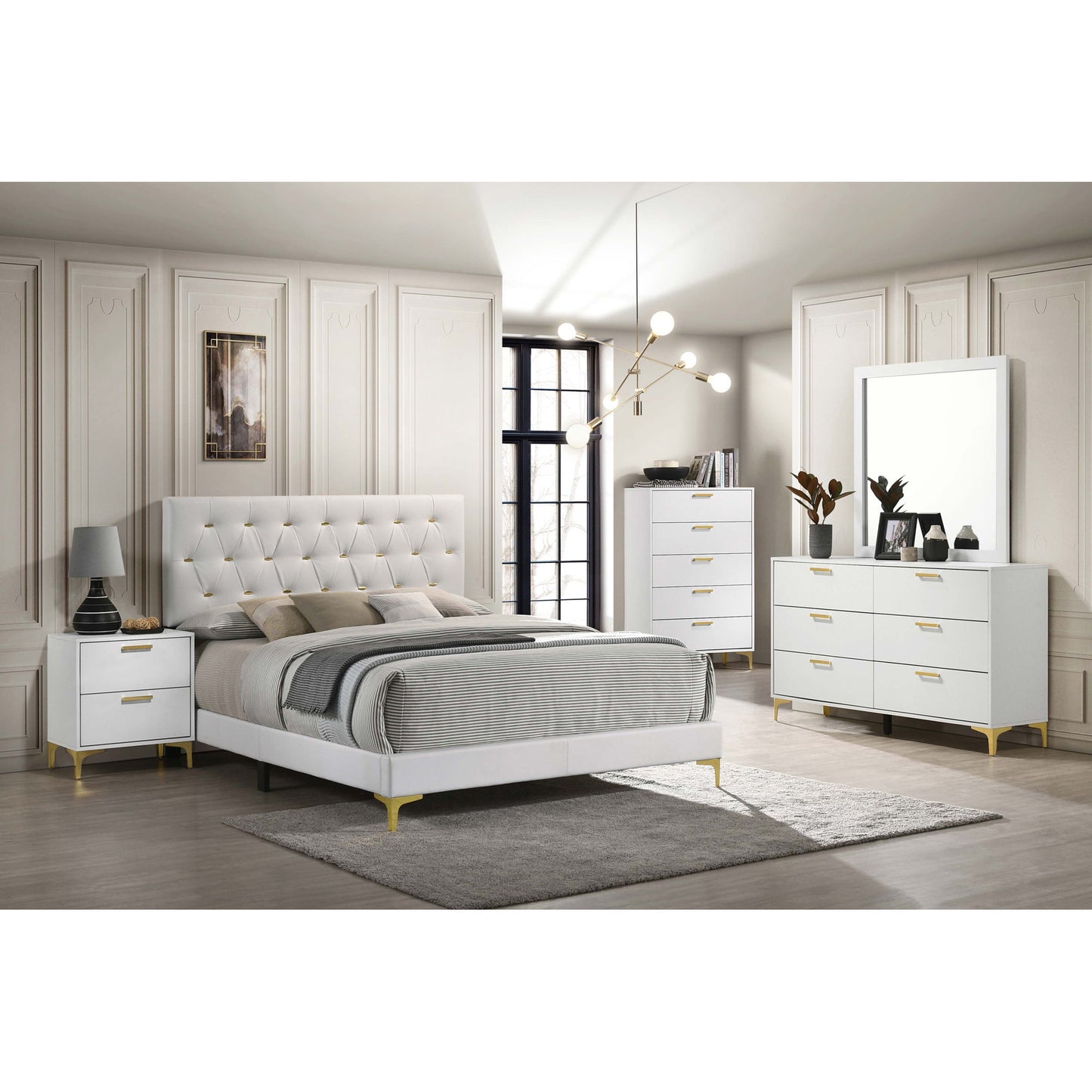 Karena - Rectangular 5 Drawer Chest - White