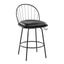 Riley - Claire Farmhouse Fixed Height Counter Stool With Swivel With Round Footrest (Set of 2)