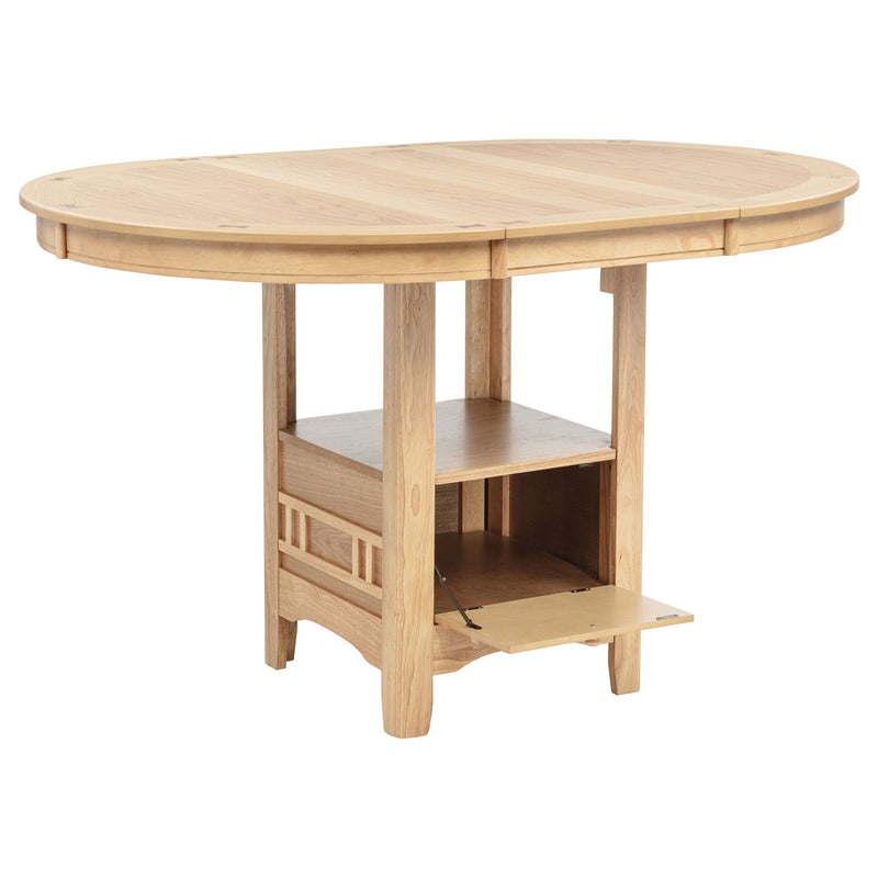 Davis - 5 Piece Oval Counter Height Dining Set With Expandable Table - Light Oak