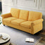 Soft Sofa, Upholstered 3 Seater Couch With High Density Foam, Loose Back Cushions And Turned Legs