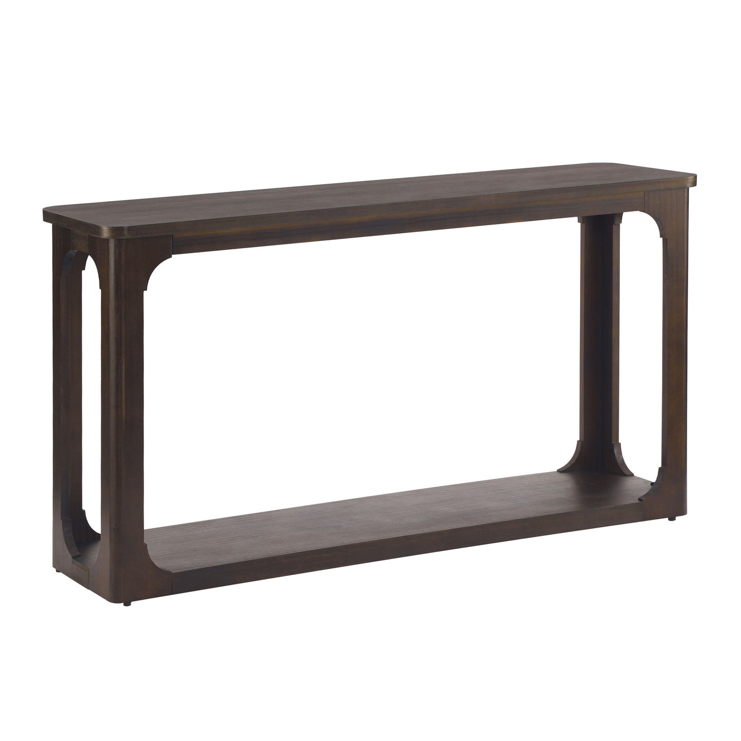 Console Table With Open Arch Cutouts For Living Room Hallway - Espresso