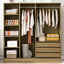 Doorless Storage Wardrobe For Dedroom With Shelves And 3 Drawers