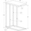 Accent Table, C - Shaped, Tempered Glass, Stylish Design Contemporary & Modern