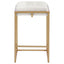 Square Counter Height Stools (Set of 2) - Beige / Gold