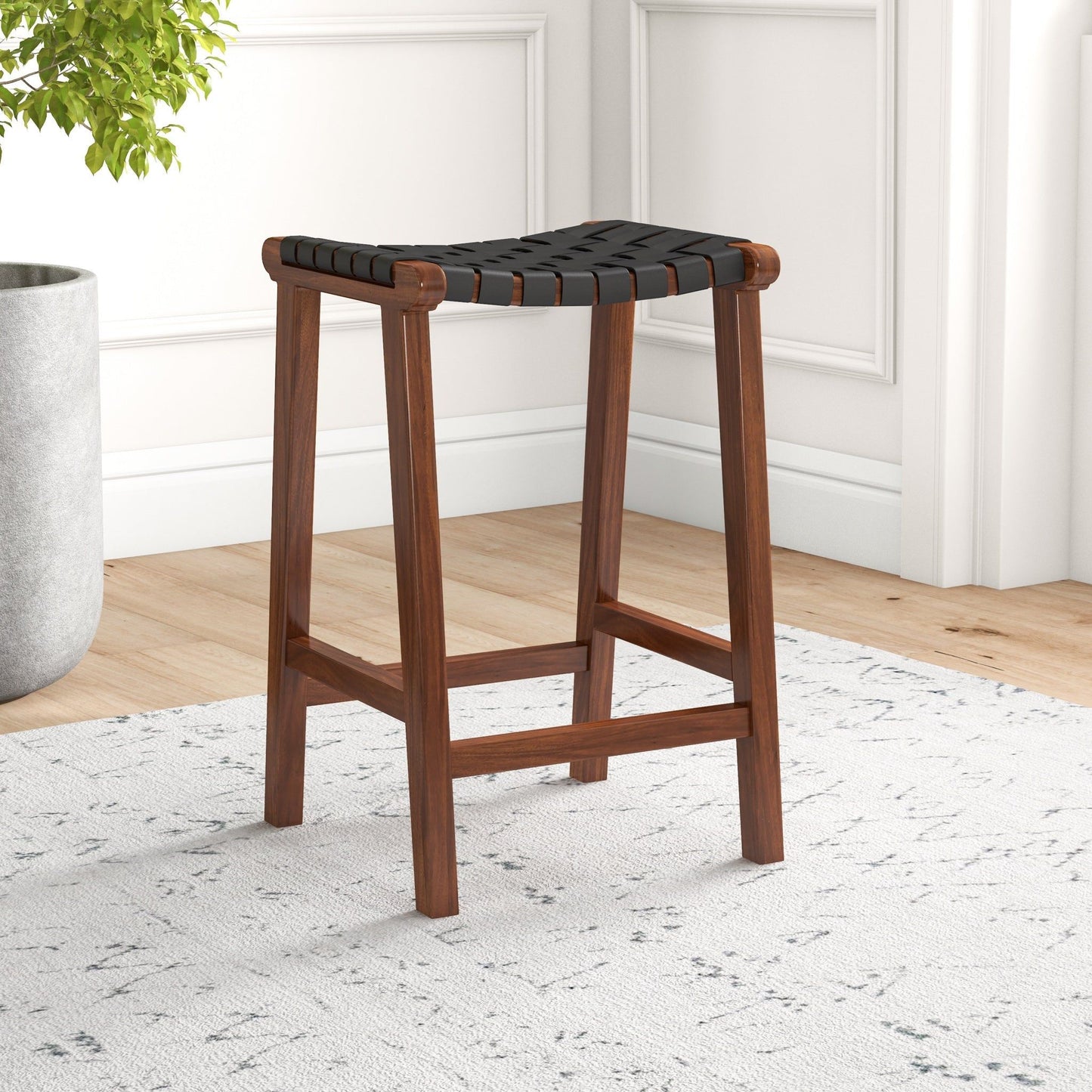 James - Mid-Century Modern Genuine Counter Stool