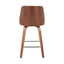 Gianna - Mid Century Modern Fixed Height Counter Stool With Swivel With Square Footrest (Set of 2)