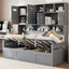 Daybed With All-In-One Cabinet And Shelf