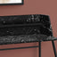 Computer Desk For Home Office, Laptop, Storage Shelves, Marble Look Contemporary & Modern