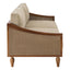 3 Seater Sofa With Rattan Armrests