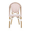 Outdoor Rattan And Aluminum French Bistro Chairs Set