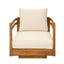 Outdoor Smooth Swivel Chair With Cushions