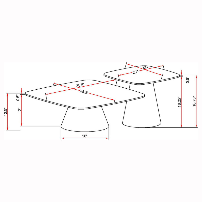 Duncan - 2 Piece Coffee Table Set