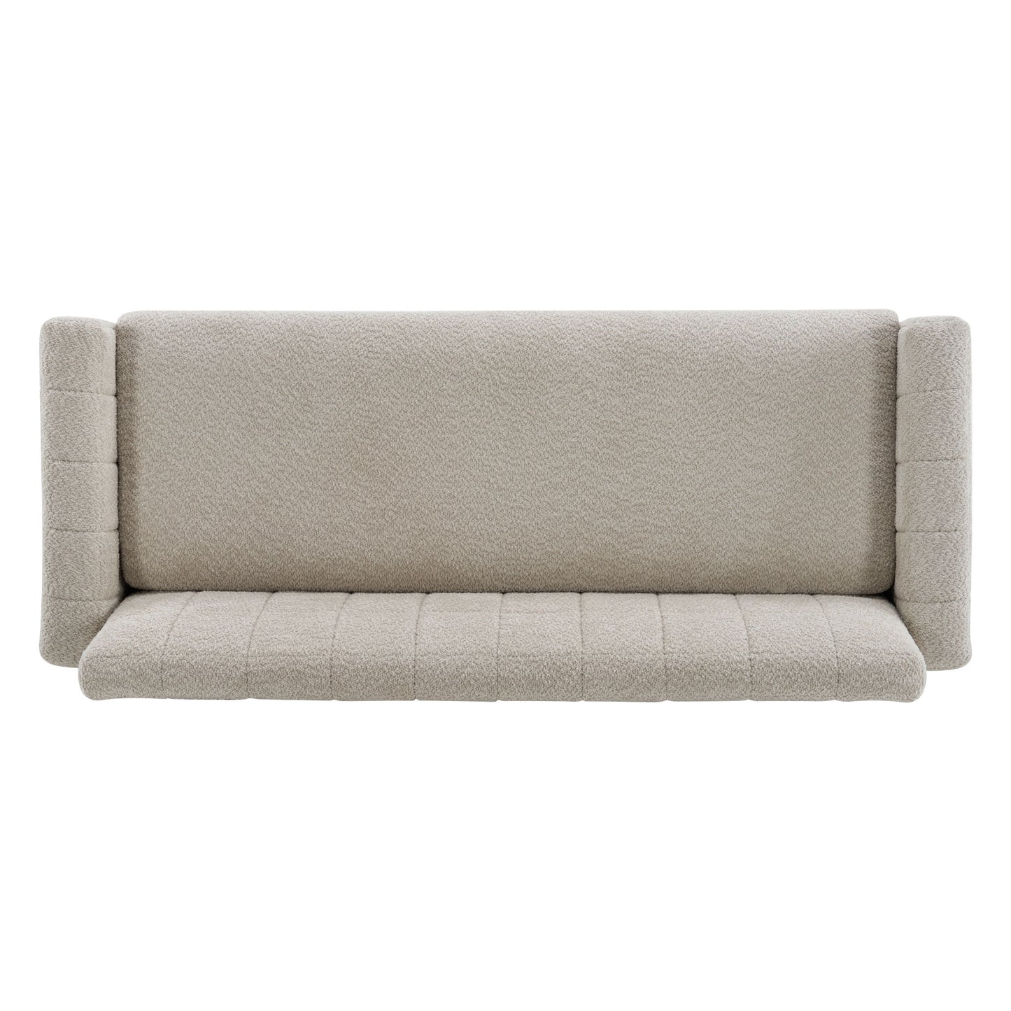 Modern Loveseat Sofa, 2 Seater With Square Arms For Living Room