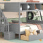 Bunk Bed With Shelfs, Storage Staircase And 2 Drawers