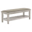 Bench With Upholstery Design - Ivory