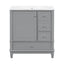 Freestanding Bathroom Vanity With Sink, Soft Close Door, 3 Drawers
