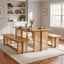 Dining Set, 1 Table & 2 Benches