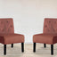 Reese - Living Room Armless Button Tufted Pattern Accent Chair (Set of 2)