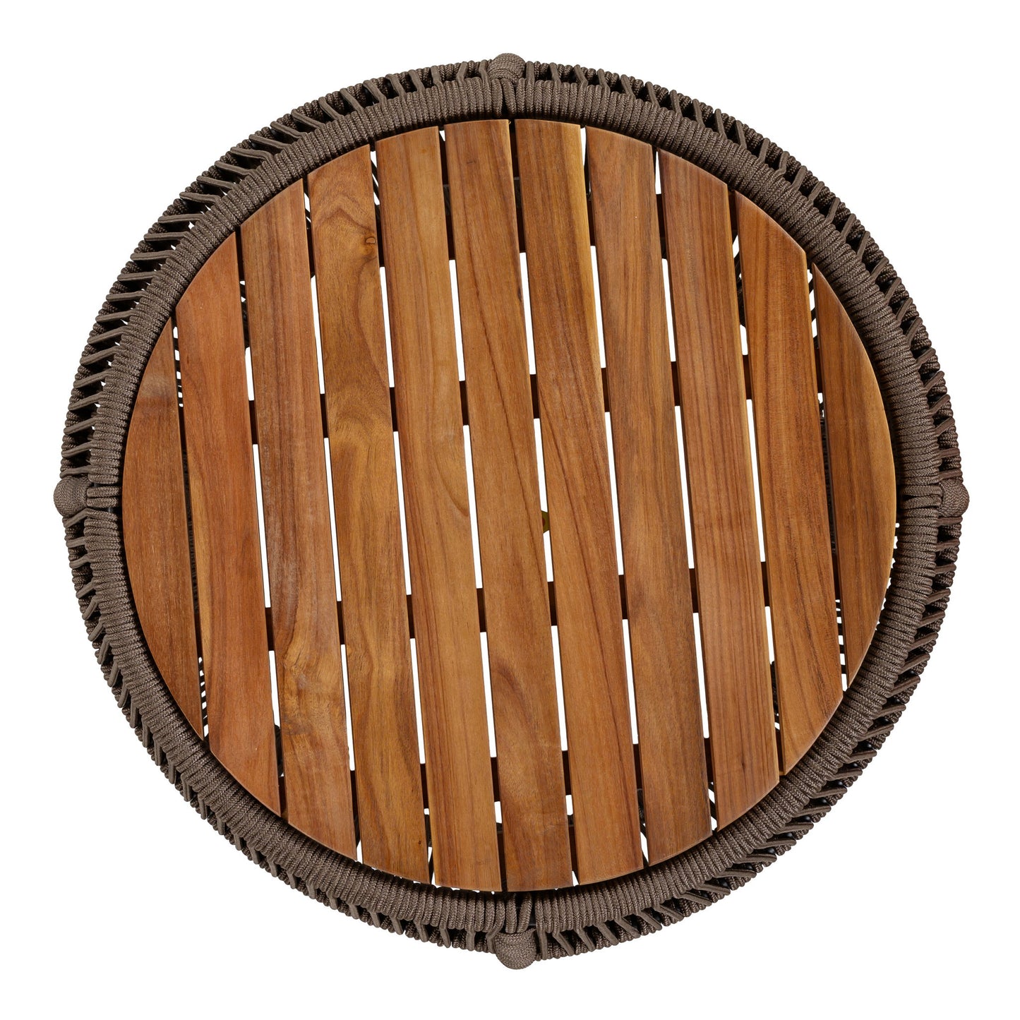 Round Side Table With Rope Frame