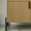 Fluted Bathroom Vanity With Ceramic Sink, Freestanding Design