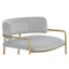 Low Back Upholstered Stool - Gray