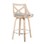 Charlotte - Farmhouse Fixed Height Counter Stool With Swivel And Round Footrest (Set of 2)